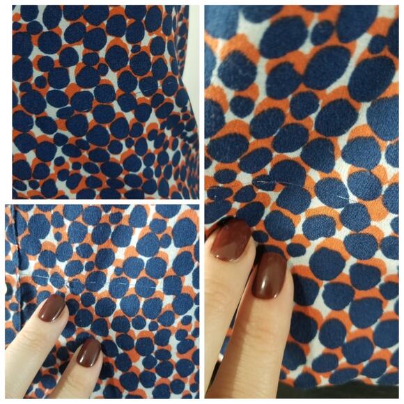 Ann Taylor | Splatter Dot Elastic Waist Faux Button Front Top - Picture 5 of 5